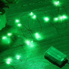 Mini St. Patrick'S Day Fairy Lights Battery Operate, 1 Pack Copper Wire 3 AAA Ba