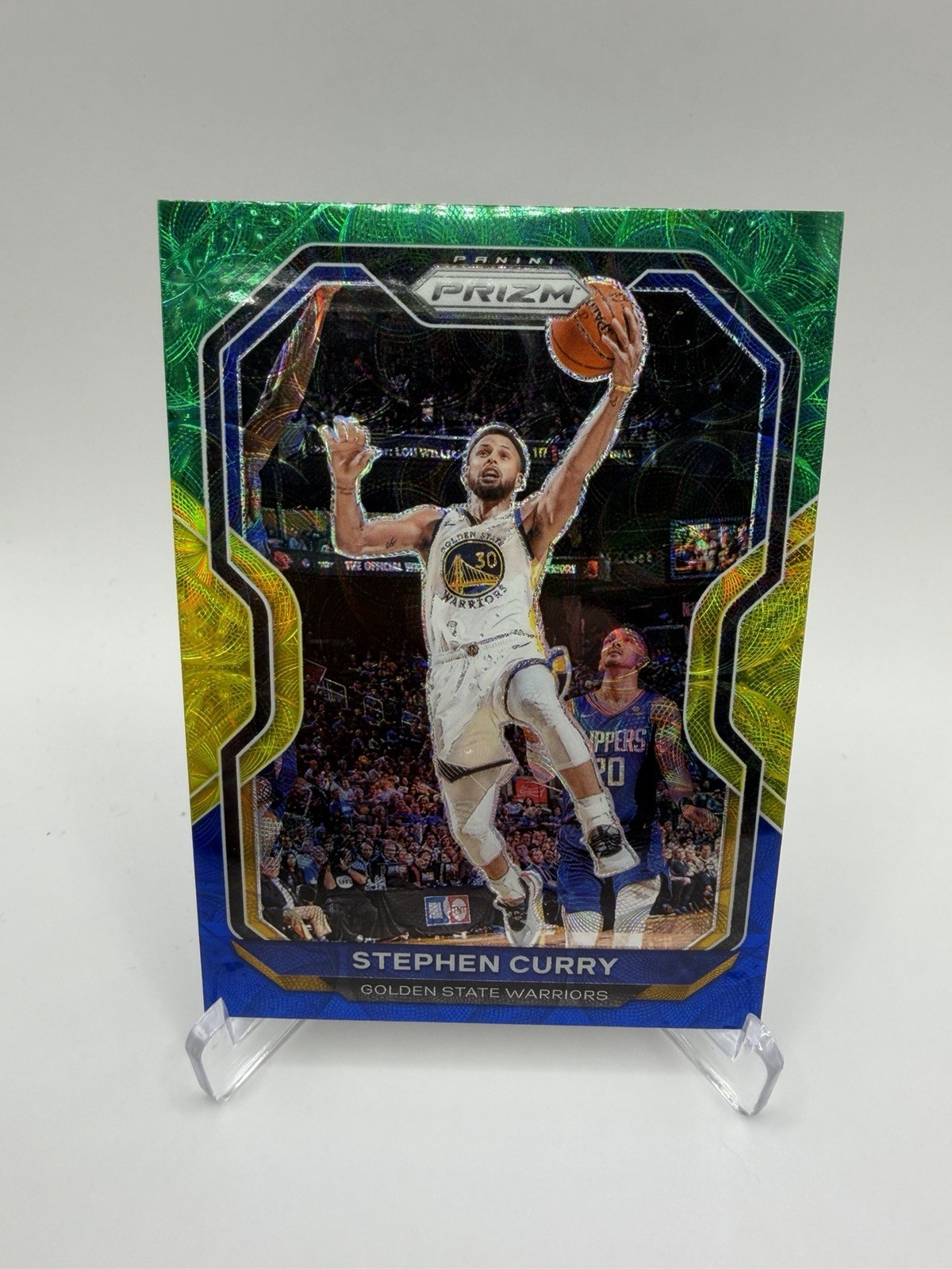 2020-21 Panini Prizm - Stephen Curry #159 Choice Blue Yellow & Green Prizm