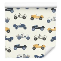 10M Vlies Tapete Kinderzimmer Autos Sportwagen Retro Rennen Ziffer Xxl 1692