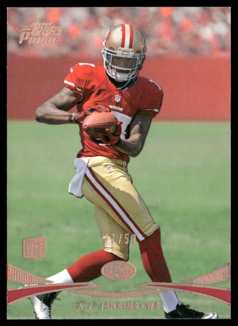 A.J. Jenkins #11 Football Cards 2012 Topps Prime trading card — raw and PSA graded price guide
