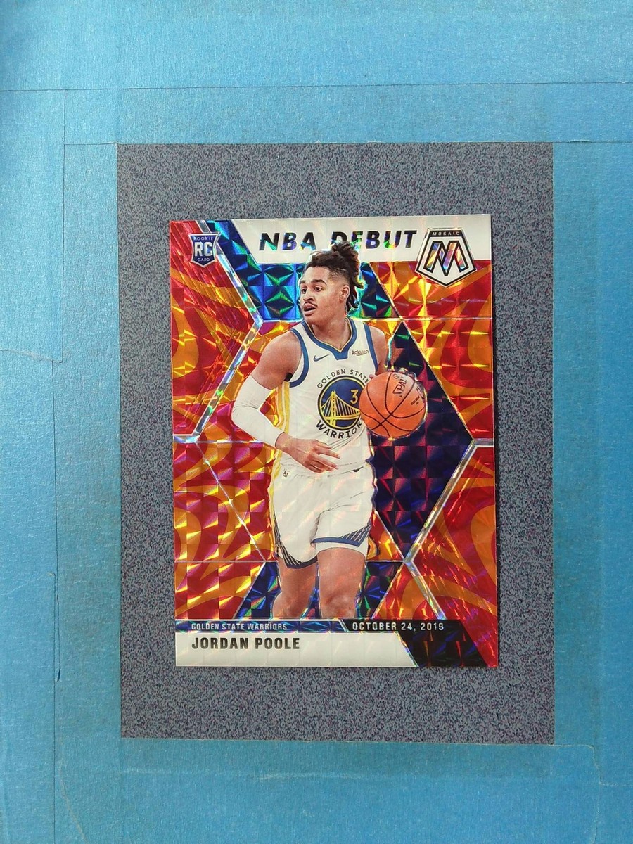 2019-20 Mosaic JORDAN POOLE RC #261 Reactive Red NBA Debut Golden