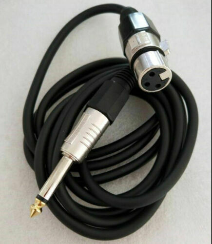 25Ft XLR 3P Female to 1//4INCH TS MONO Male Microphone Cable