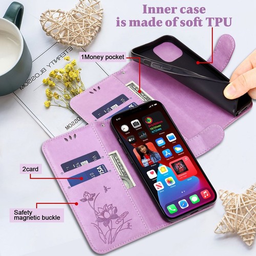 Ochrona Etui na telefon komórkowy do Apple iPhone 13 Pro Case Cover Pokrowiec Etui Bumper Wallet - Zdjęcie 21 z 36