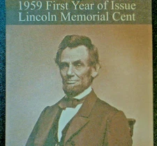 "TIME-LINE SOUVENIRS PRESENT THE PAST"-FIRST YEAR OF ISSUE/1959 MEMORIAL CENT.