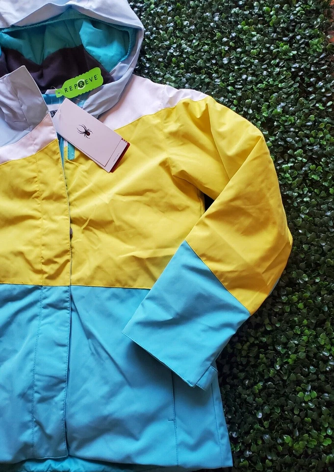 Spyder Girls Zoey Performance Ski Jacket Winter Coat💙💛Girls 16 - XL ~ NWT - Image 2 of 4