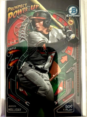 2024 Bowman Chrome Jackson Holliday Prospect Power Up Baltimore Orioles #PP-5