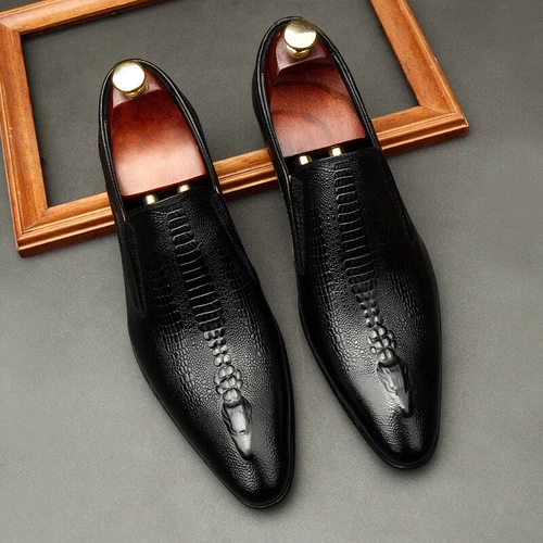 Mens Wedding Oxford Shoes Genuine Leather Brogue Men's Dress Shoes Men - Picture 15 of 18