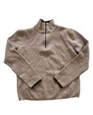 Ibex Women's Long Sleeve 100% Superwash Wool Pull Over Womens M Medium 1/4 Zip