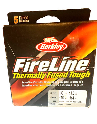  Berkley Fireline 30lb - 125 Yd Smoke Thermally Fused Fishing Line LOW PRICE