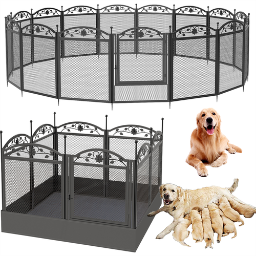 Extra Large Dog Playpen Heavy Duty Exercise Pen Dog Crate Diy Fence w/ Pad, Door eBay