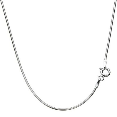 Cadena de collar de serpiente de plata de ley de 20 pulgadas