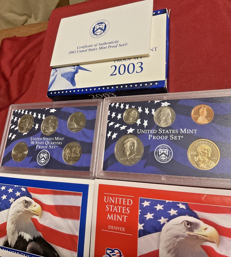 2003 US Mint Uncirculated Set (P&D) With Clad Proof Set In OGP With COA's - Picture 3 of 5