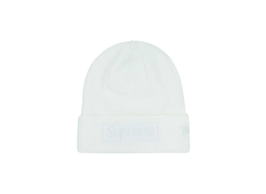 Bonnet blanc avec logo Supreme New Era Box (23FW)