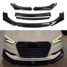 Gloss Black Front Bumper Lip Splitters Spoiler Body Kit For Audi A3 A4 A6 A7 A8