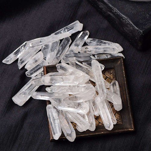 40-60mm Raw Natural Clear Quartz Crystal Stick Wand Chakra Healing Stone Obelisk - Picture 17 of 20