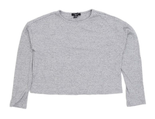 Girls Graphic Grey Christmas Jumper 