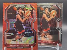 Angel McCoughtry - 2021 WNBA Prizm - Ruby Wave Prizm And Base #44 - Aces