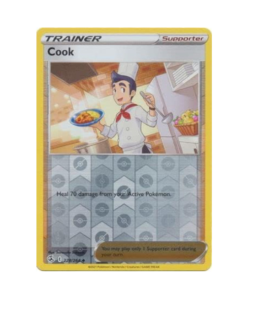 Pokemon - Cook - 228/264 - Uncommon - Fusion Strike - Reverse Holo - NM/M
