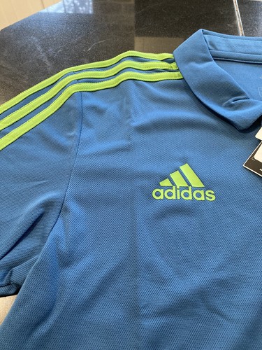 CAMISA POLO PARA HOMBRE ADIDAS CLIMALITE MLS SEATTLE SOUNDERS S/S AZUL M MEDIANA NUEVA CON ETIQUETAS $65 - Imagen 4 de 5