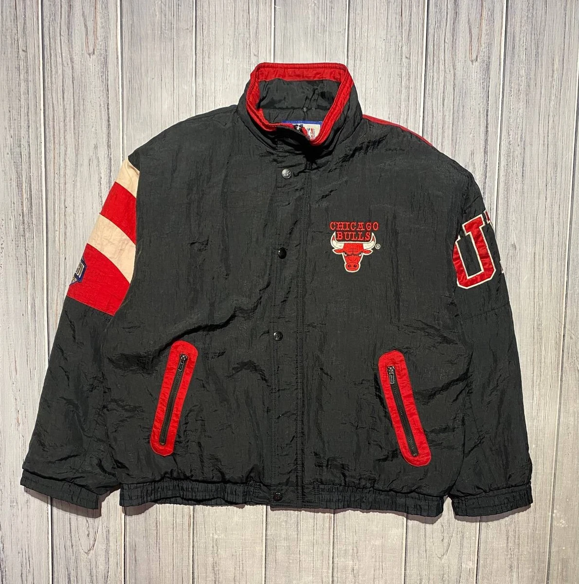 Men's Chicago Bulls Starter Red The Star Vintage Full-Zip Jacket