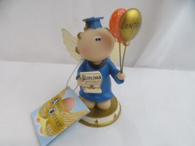 Angel Cheeks ''Graduation'' Russ Handprinted #36581 w/tag 3.5'' Blue