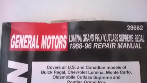 Chilton General motors Lumina/Grand Prix/Regal/Cutlass Supreme 1988-96 USED - Picture 2 of 3