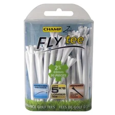 NEW 30 Champ Zarma Fly 2 3/4" Plastic Golf Tees White / Free Shipping