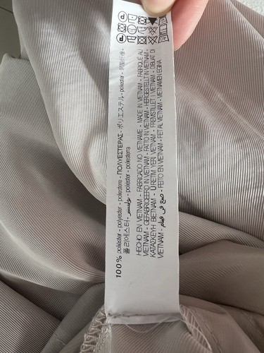 Zara Elastic Stretch Waist Pants Beige Womens Size Euro M Mex 28 - Picture 10 of 10