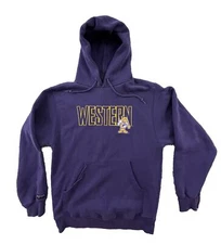 Vintage 90’s Western Illinois University Hoodie Sz Small Pullover Streetwear
