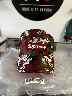 Brand new Supreme Ripstop Camp Cap Red Camo | eBay
