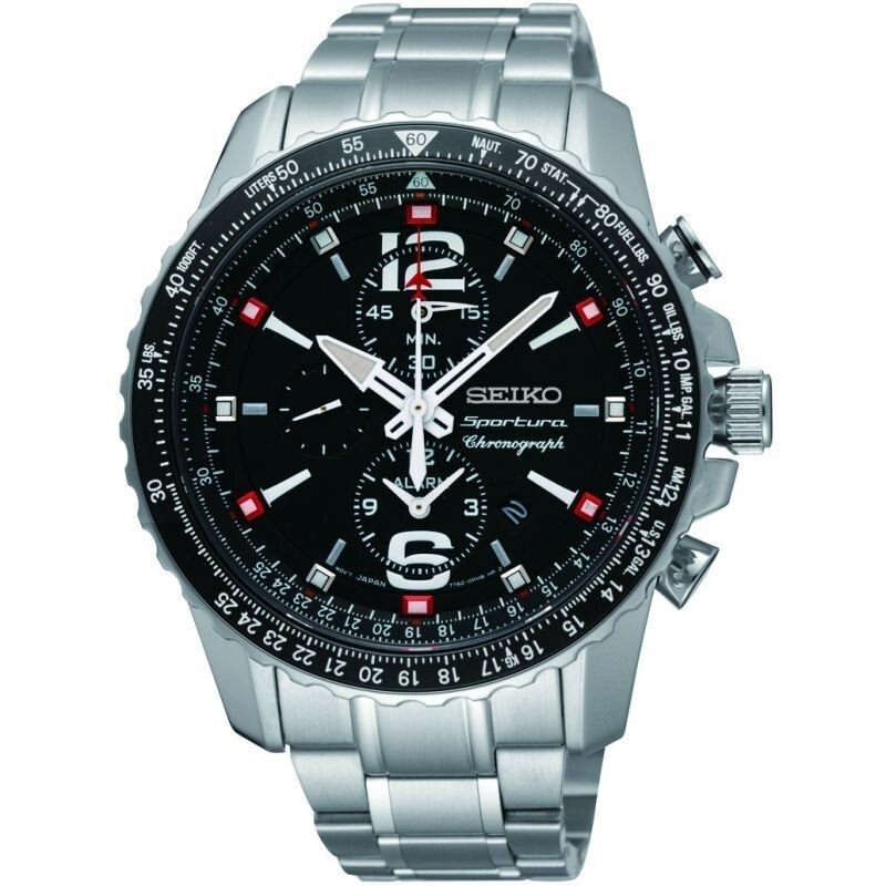 Brand New Seiko Men Sportura Chronograph SNAE95P1 Quartz 7T62