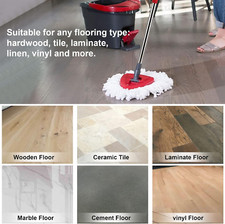 Spin Mop Handle,Head,Base Replacement Compatible with O-Cedar Easywring Micro...