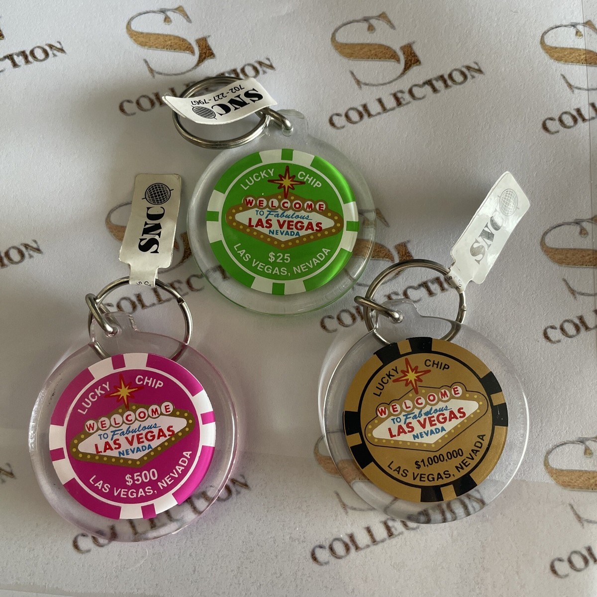 lucky poker chip Keychain souvenir Las Vegas Lot Of 3 | eBay