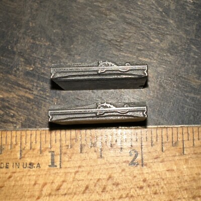 Print Block   2 Ornamental Borders   Lead Blocks. Elegant Lines! #3