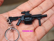 1/12 mini gun MGL BLACK full metal keychain toy gift 9cm