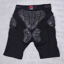 Burton G-Form Total Impact Padded Dryride Shorts Womens M Black Snowboard Skiing