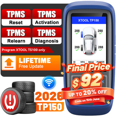 2026 XTOOL TP150 TPMS TS100 Programming Tire Sensor Relearn Reset Activate Tool