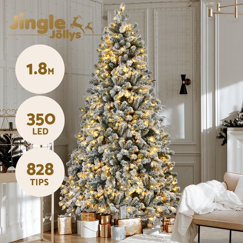 Jingle Jollys Christmas Tree 1.8M Pre-lit LED Xmas Tree 8 Modes Party Decoration