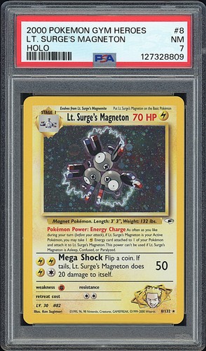 Lt. Surge's Magneton (Unlimited) graded PSA 7 for sale on eBay