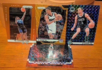 2022-23 Panini Contenders Optic De'Aaron Fox Suite Shots Prizm Orange Wave /60 +