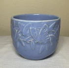 Nelson McCoy Pottery, USA - Blue Butterfly Round Planter - 1940’s