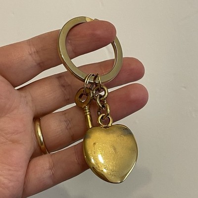 Herz und Schlüssel Geldbörsenanhänger Schlüsselanhänger Vintage Gold Herzanhänger Schlüsselringe