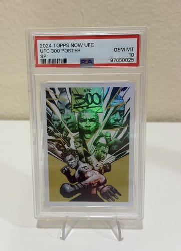 Topps Now UFC Poster card SP UFC 300 #298/300 GEM MT 10 PSA