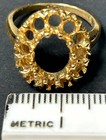 14K Yellow Gold Vintage Oval Halo Semi Mount Ring Setting No Stones 4.77g — photo 2