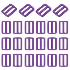 22Pcs Tri-Glide Slider 1/2 Inch Triglides Slider Buckle for Backpack Purple 