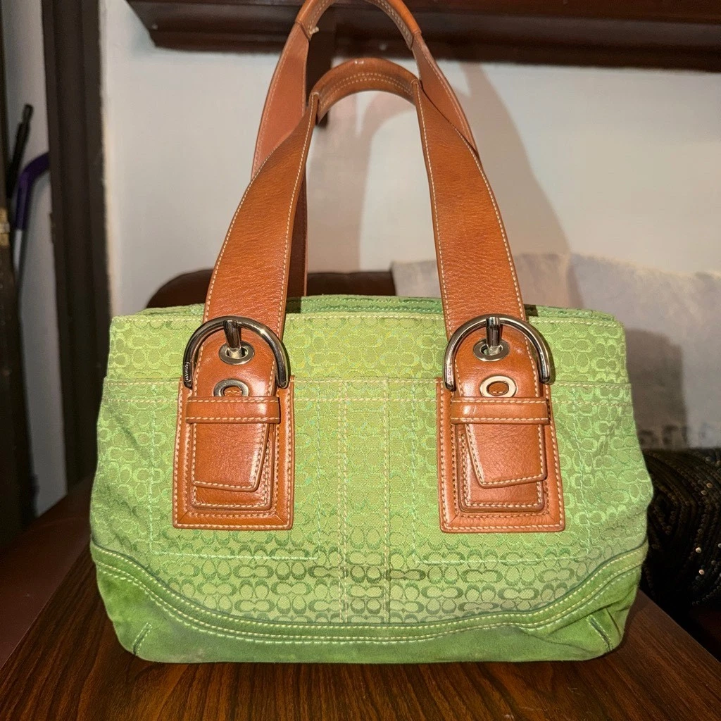 Coach Leather Exterior Green Bags & Handbags for Women for sale | eBay