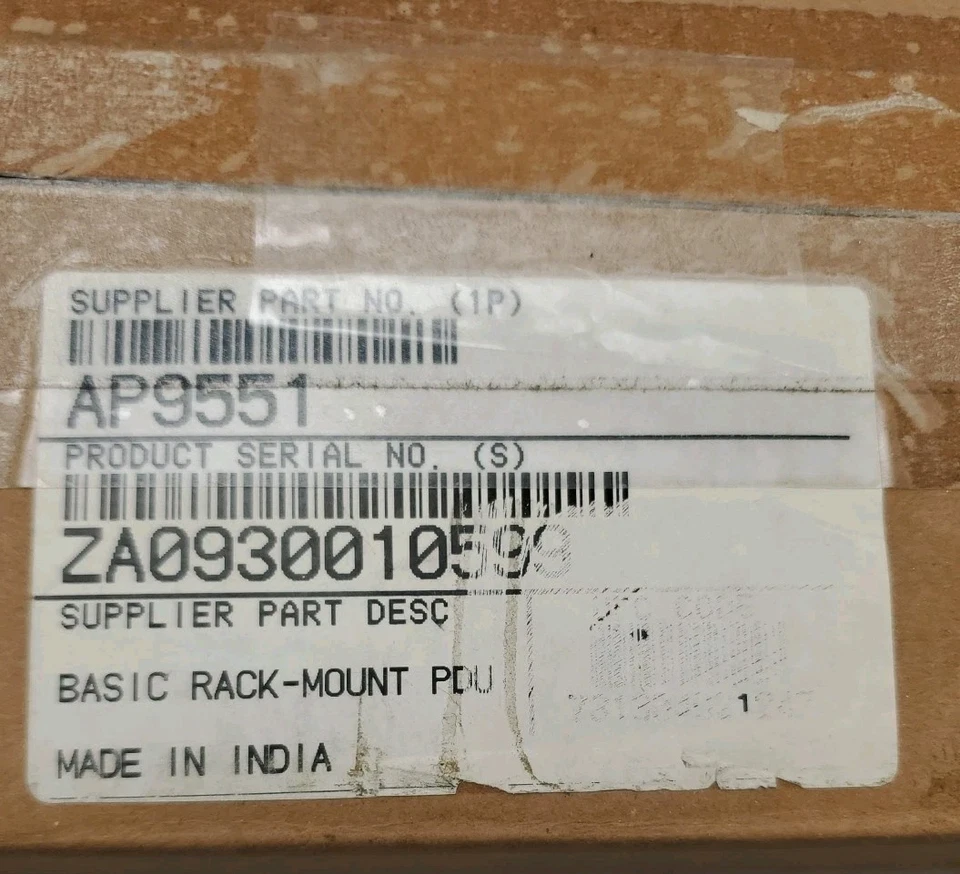 APC Rack Mount PDU Basic 100V-120V/20A (14) Outlets 0U Vertical Rackmount AP9551 - Image 3 of 4