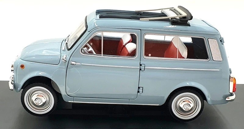 Norev 1/18 Scale Diecast 187726 - Fiat 500 Giardiniera 1964 Cenere Blue - Image 3 of 4
