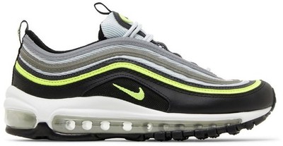 Nike Air Max 97 (GS) Platinum Black Volt 921522-030 Running Shoes Boys Youth 7Y