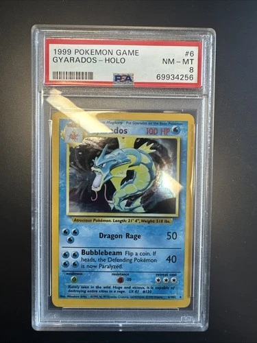 1999 Gyarados Pokemon Base Set #6/102 PSA 8 NM-MT Near Mint - Mint